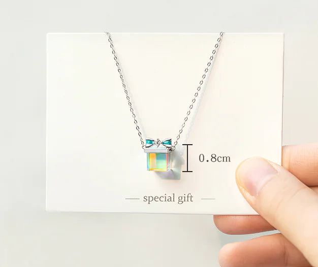 Floral Gift Necklace for Women - Silver Pendant Chain