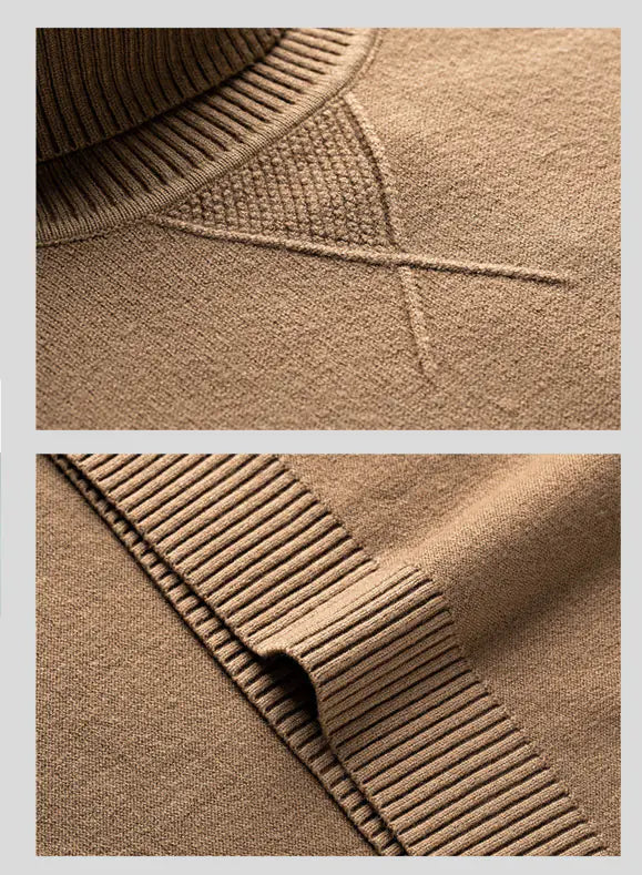 Men's Turtleneck Sweater, Slim Fit Knit Top
