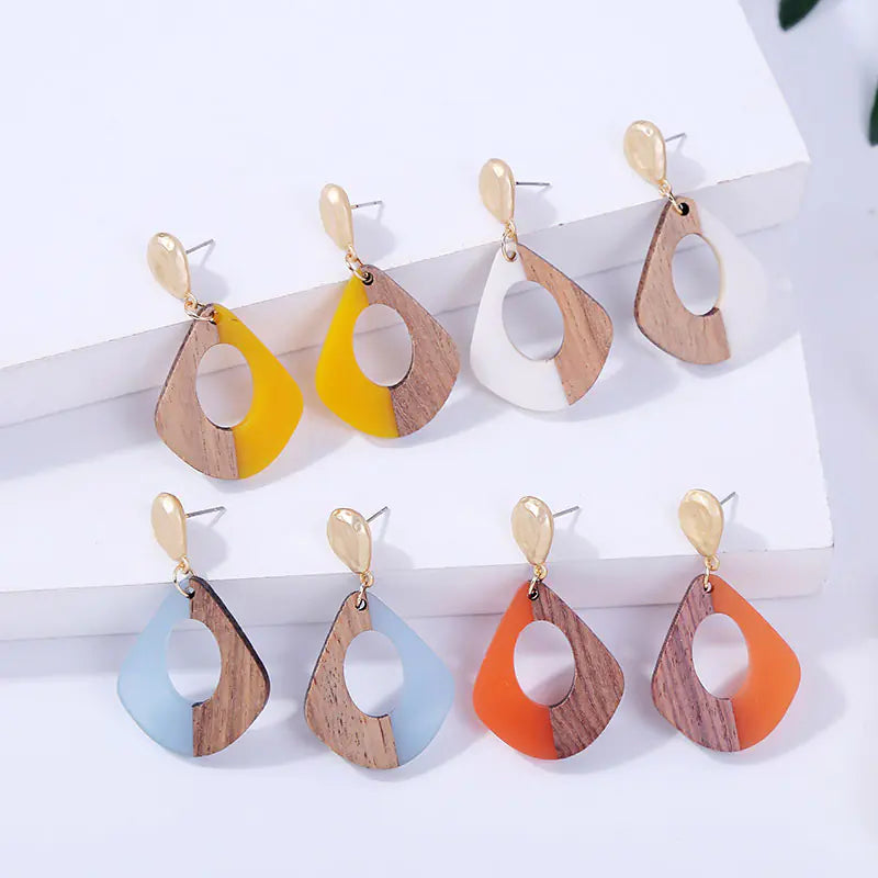Hypoallergenic Acrylic Earrings in 4 Colors