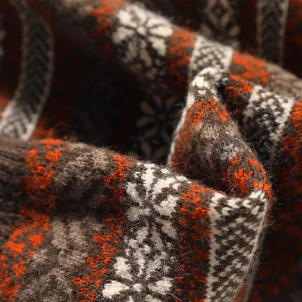 Loose Knit Turtleneck Sweater, Thick Wool Top