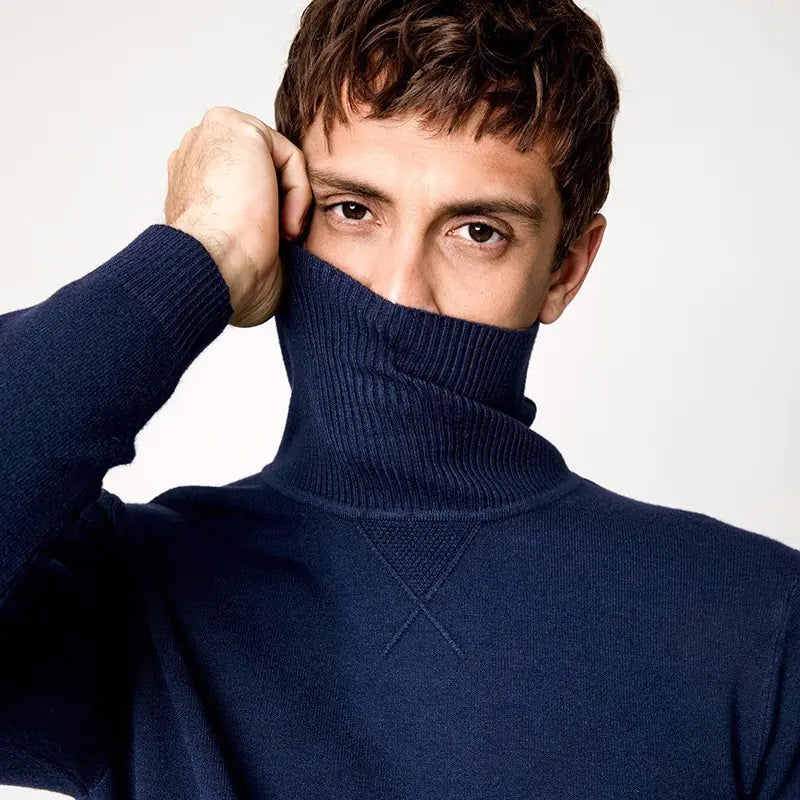 Men's Turtleneck Sweater, Slim Fit Knit Top